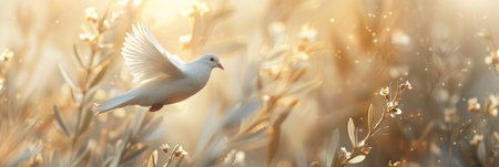 Universal tranquility: peace day, of global peace and unity, actions and dialogues cessation of conflict and the cultivation of peaceful coexistence.の素材