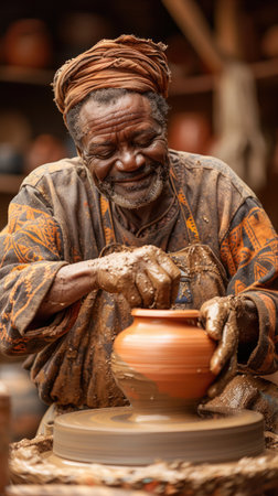 Clay artistry: pottery, practice of molding clay into various forms, blending traditional techniques with modern designs to produce unique, handcrafted ceramics for use and aesthetic enjoymentの素材