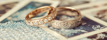 Timeless snapshots: old fashioned photograph from a 60s or 70s wedding, capturing the essence of love and nostalgia that freeze cherished moments in the elegance of past eras.の素材