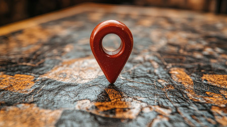 Location beacon - gps navigation pointer symbol featured digital cartography, pinpoint accuracy, travel assistance, designed within banner layout for easy use in mapping systems, navigation tool.の素材