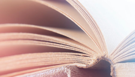 pages of an old book close upの写真素材