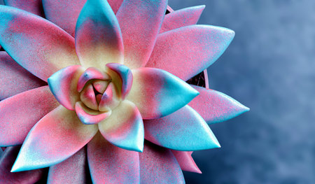 multicolored succulent plant on concrete background close-up.succulent plant Echeveria
