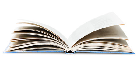 open book on isolated white background