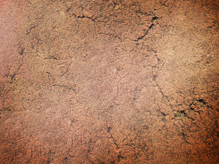 brown texture of cracked old brickの写真素材