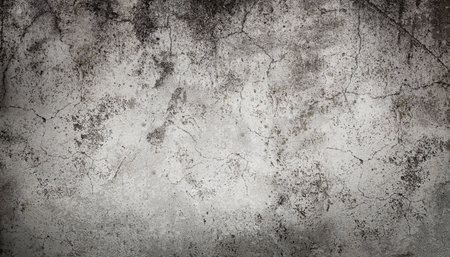 old cracked concrete slab with dark spotsの写真素材