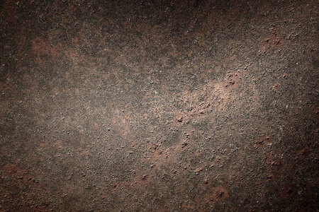 dark rough rusty iron with red spotsの写真素材