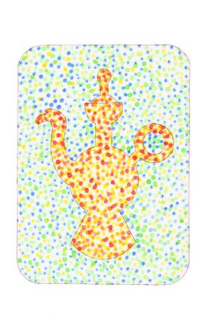 Yellow decorative teapotのeditorial素材