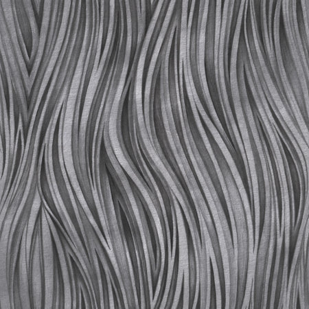 Pencil drawing vertical black and gray wavy lines seamless pattern. Artistic Wavy background. Hand...