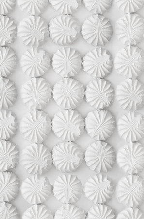 white marshmallow on white background patternの写真素材