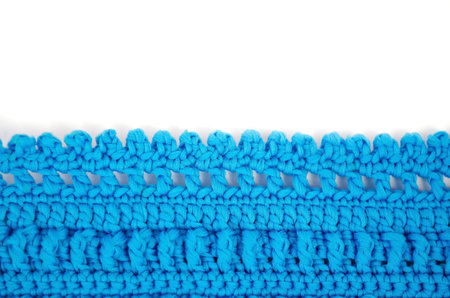 Blue cloth on the white. Handmade