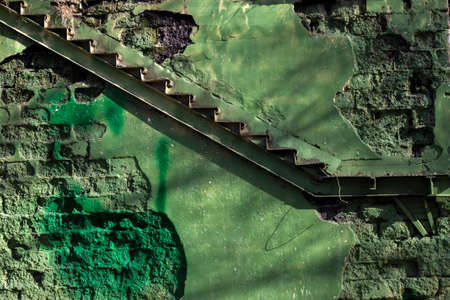 Old worn old brick wall in grunge style, The textured background. Photo pattern.の写真素材