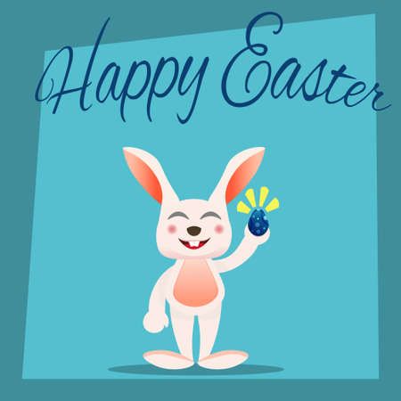 rabbit with eggのイラスト素材