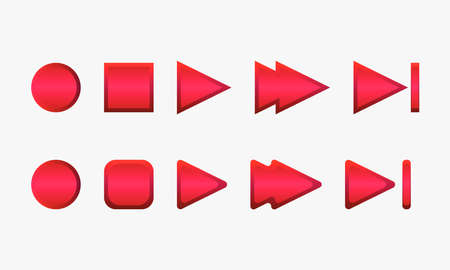 Vector pink buttons on a white backgroundのイラスト素材