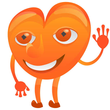 Vector Character heart friendlyのイラスト素材