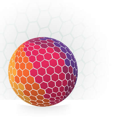 Vector abstract sphere with polygons.のイラスト素材