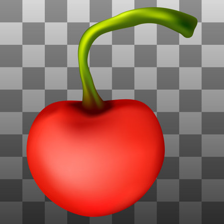 Vector illustration of red cherry.