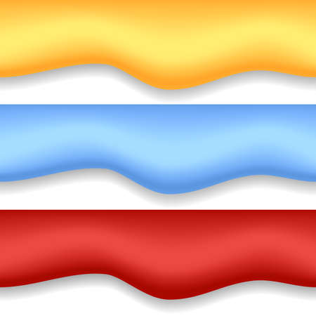 Vector set of colored plasticine clay with shadow isolated on a white background.のイラスト素材