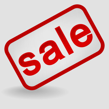 Vector inscription sale on a gray background with shadow.のイラスト素材