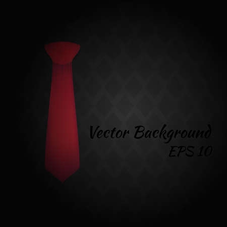 Vector Red tie on a dark abstract background.のイラスト素材