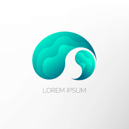 Abstract icon, symbol, vector sign. Icon for Media, Fashion, Cosmetics, Web, Digital, Marketing, Network icon.のイラスト素材