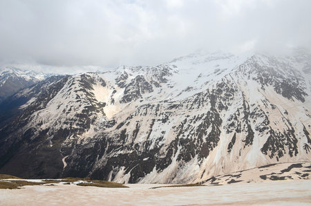 Mount Cheget after a sandstorm. North Caucasus, Russia