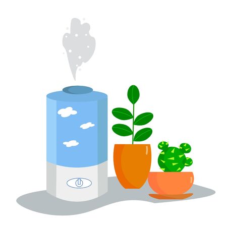 Air humidifier. Flat vector illustration.のイラスト素材