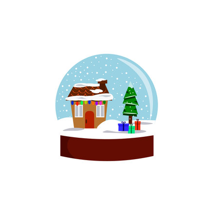 Magic ball. Christmas or New Year card.
