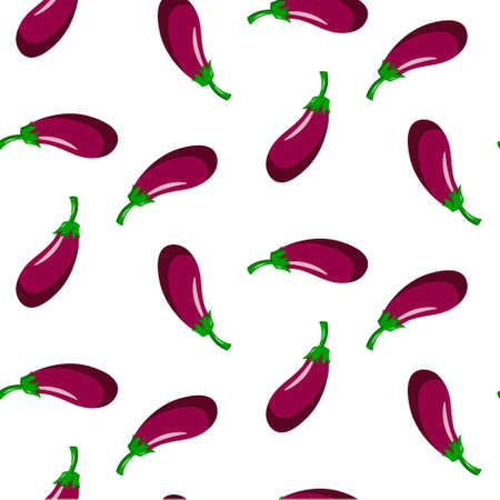 Eggplant pattern simple vegetable drawing.のイラスト素材