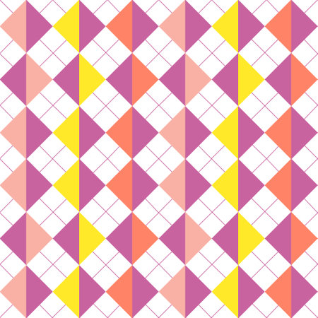Pattern with multicolored triangular shapes. Geometric pattern.のイラスト素材