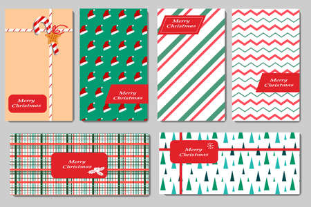 Card templates for Christmas. Vector illustration.のイラスト素材