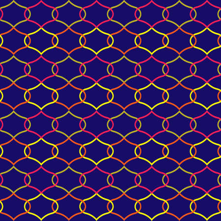 Vector seamless pattern. Abstraction from geometric shapes in the form of chains.のイラスト素材