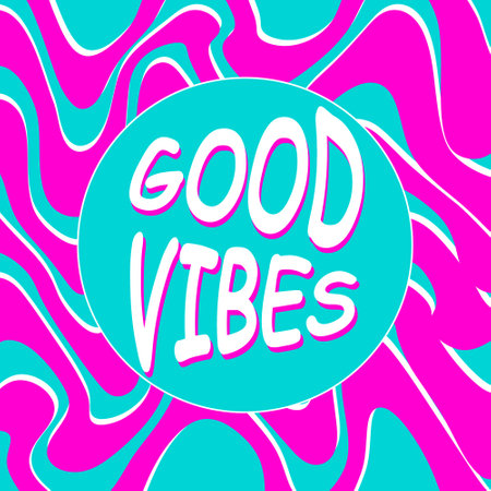 1960s retro style print. Bright abstract psychedelic stripes. vector illustration. For covers and prints, advertising posters, packaging materials.のイラスト素材