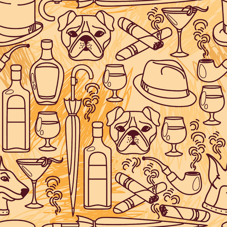 Seamless pattern for gentleman's club, vector illustrationのイラスト素材
