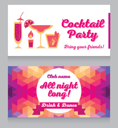 Template for cocktail party, vector illustrative templatesのイラスト素材