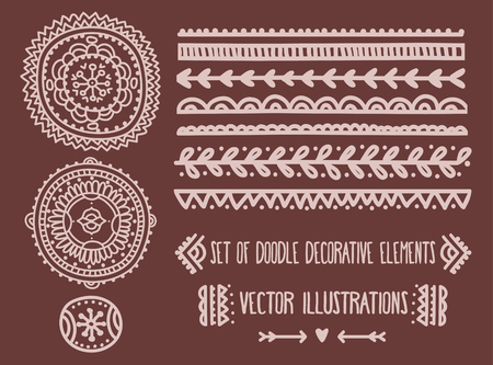 set of traditional african masks and african ornaments, vector illustrationのイラスト素材