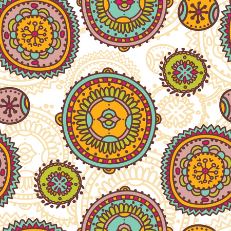 Hand drawn seamless ornament, vector illustrationのイラスト素材