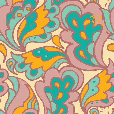 beautiful seamless pattern in indian style, vector illustrationのイラスト素材