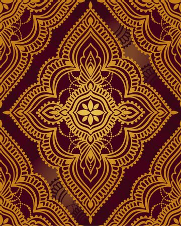 Oriental style seamless patternのイラスト素材