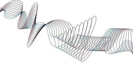 Smooth, bright lines in space. New abstract background. 3d.
