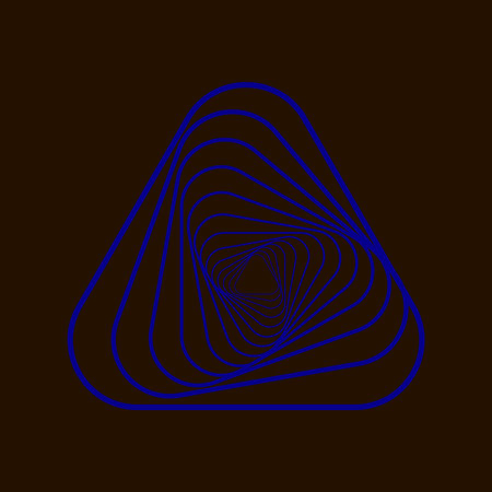 Wireframe, twisted tunnel. Abstract background swirling line. Vector illustration.