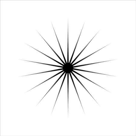 Circles with dots of different sizes. Abstract halftone background. Black circles. Vector illustration.の写真素材