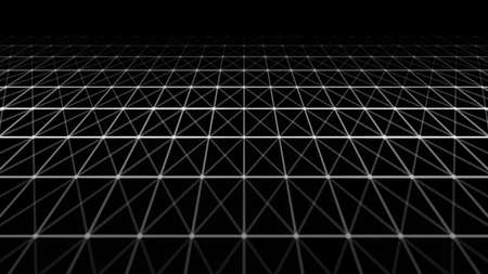 Abstract background dots and lines. Futuristic plexus dynamic wave. 3D renderingの写真素材