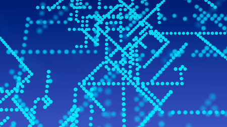 illustration. Abstract technology background. Big data. Futuristic background 3d rendering