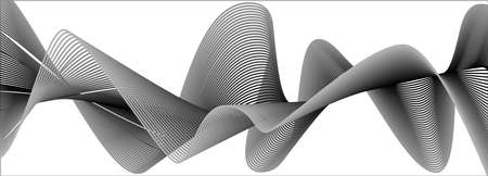 Smooth, bright lines in space. New abstract background. 3d.のイラスト素材