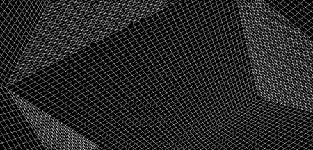 Abstract illustration of a platonic solid. Line art design. 3D.のイラスト素材