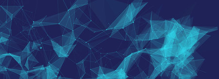 Abstract background with connecting dots and lines. Vector Illustration. Network plexus