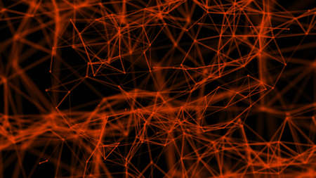 Triangular shapes in space. Science digital background. 3d renderingの写真素材