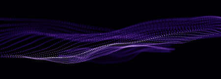 Futuristic digital background. Abstract dynamic wave. Big data. 3D.の写真素材