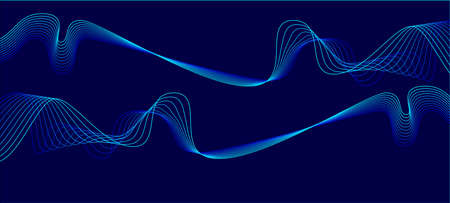 Smooth, bright lines in space. New abstract background. 3d.のイラスト素材