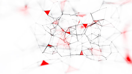Abstract technology background. Connection of lines, points and planes. Concept of network.